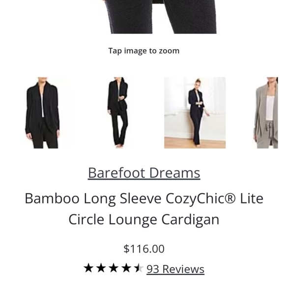 Barefoot Dreams Bamboo Cardigan Ombre Color Sweater - Picture 5 of 5